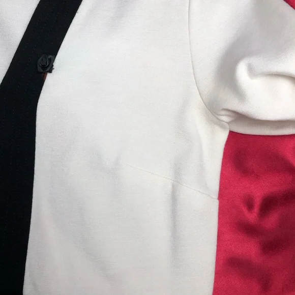 White House Black Market (WHBM) Black & White Ponte 3/4 Sleeve Tunic Top - Picture 10 of 11